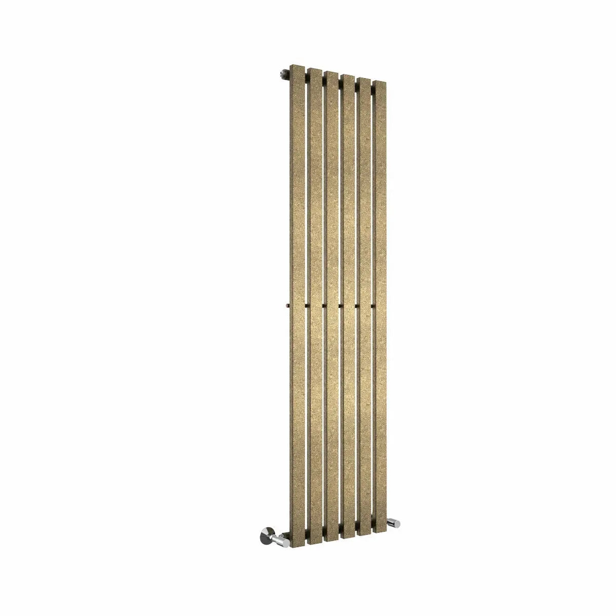 Teramo - Modern vertical flat panel radiator blackened gold