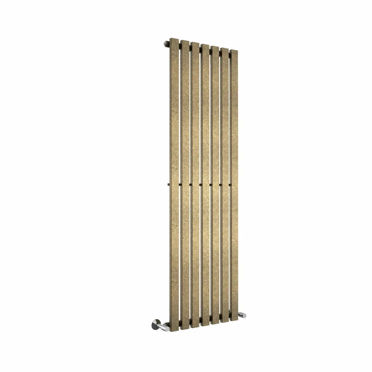 Teramo - Modern vertical flat panel radiator blackened gold