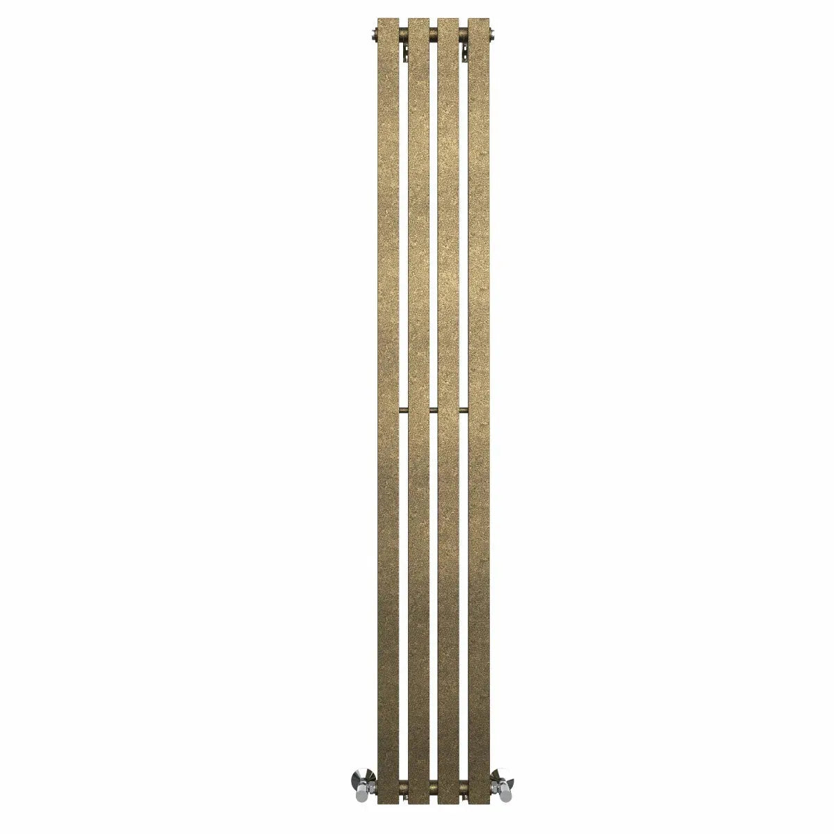 Teramo - Modern vertical flat panel radiator blackened gold