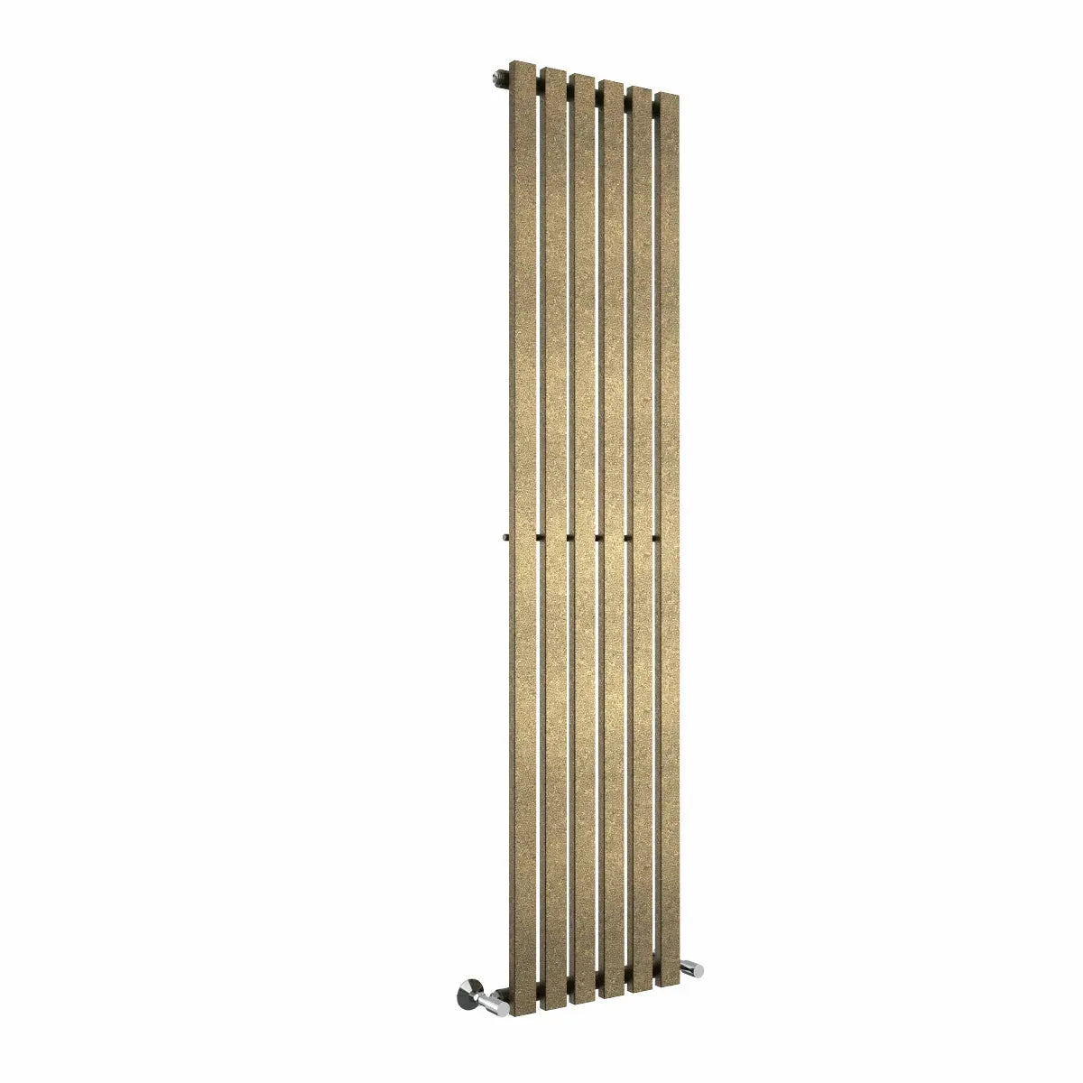 Teramo - Modern vertical flat panel radiator blackened gold