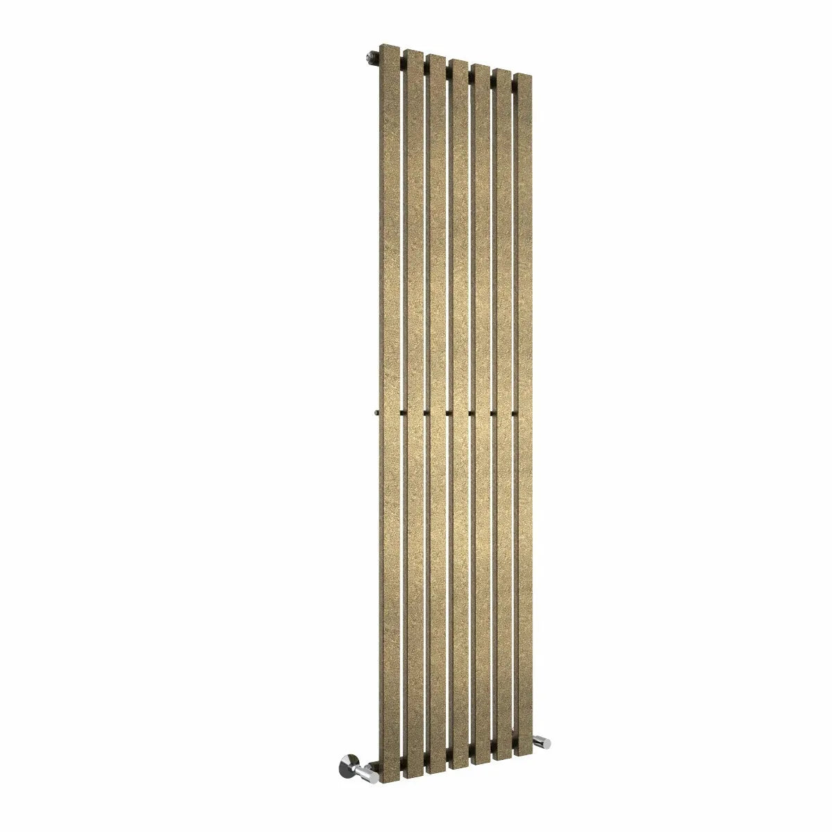 Teramo - Modern vertical flat panel radiator blackened gold