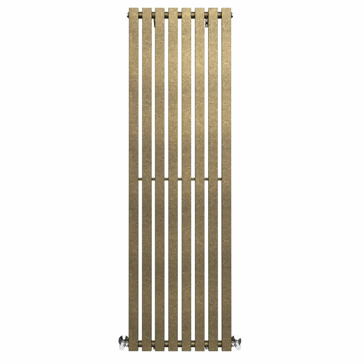 Teramo - Modern vertical flat panel radiator blackened gold