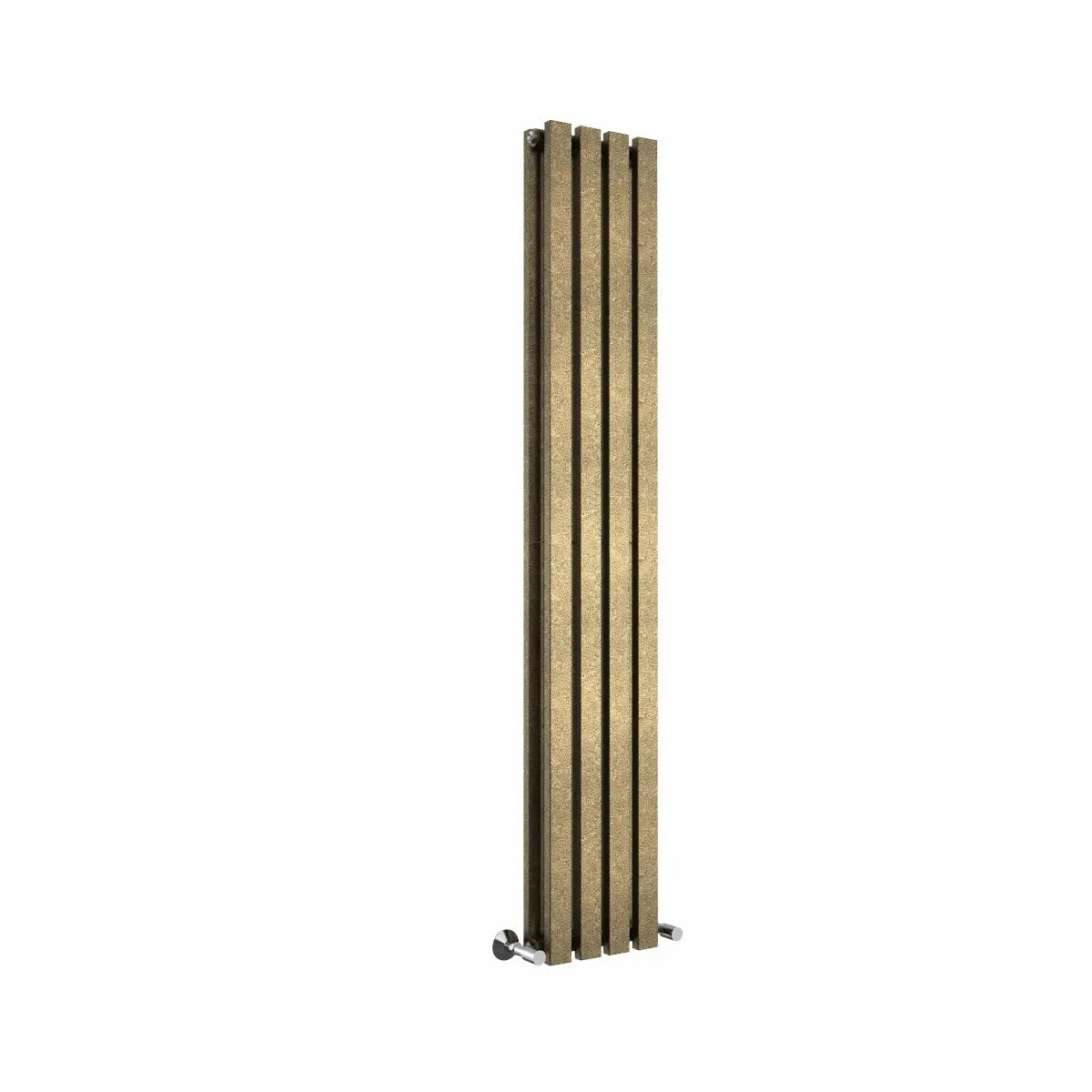 Teramo - Modern vertical flat panel radiator blackened gold