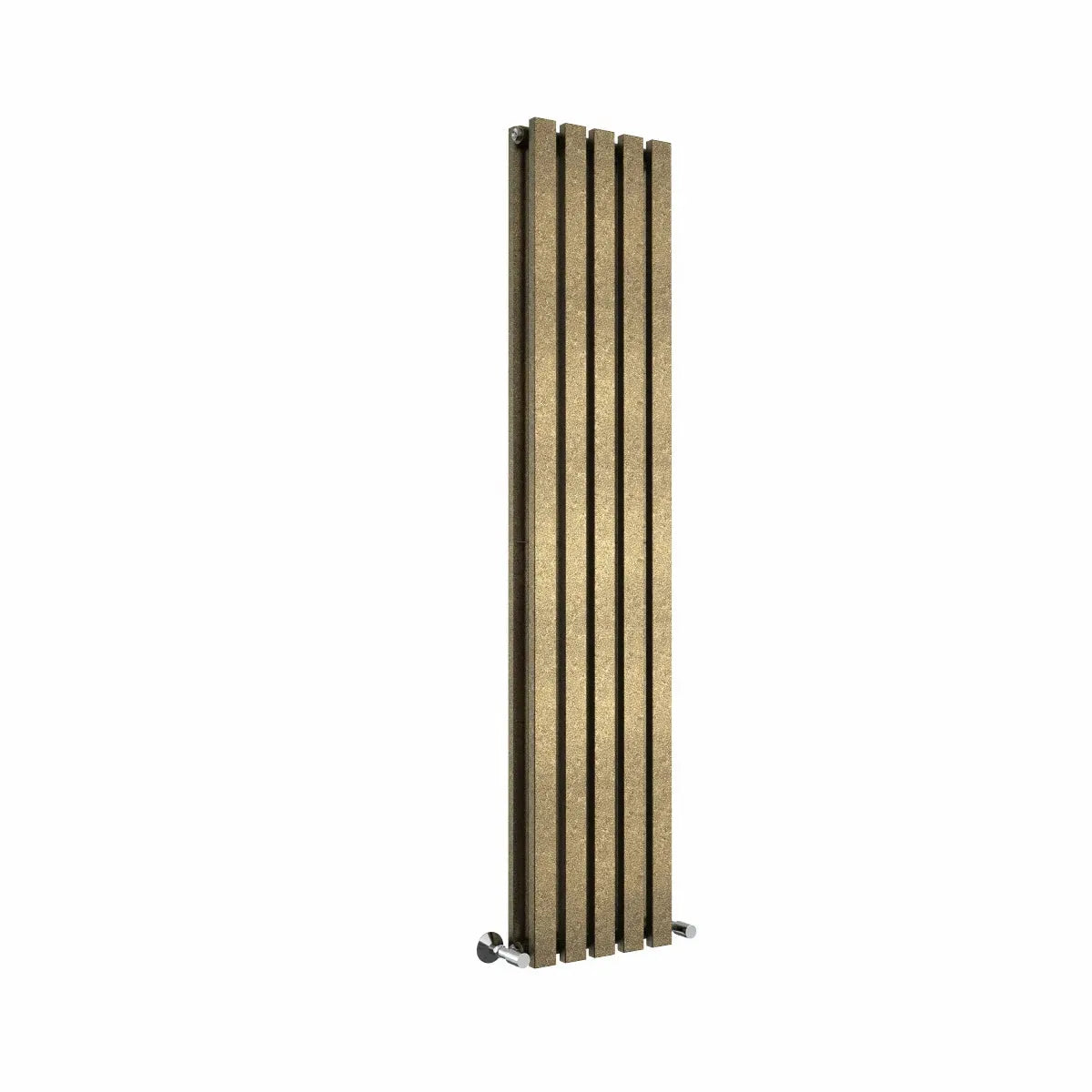 Teramo - Modern vertical flat panel radiator blackened gold