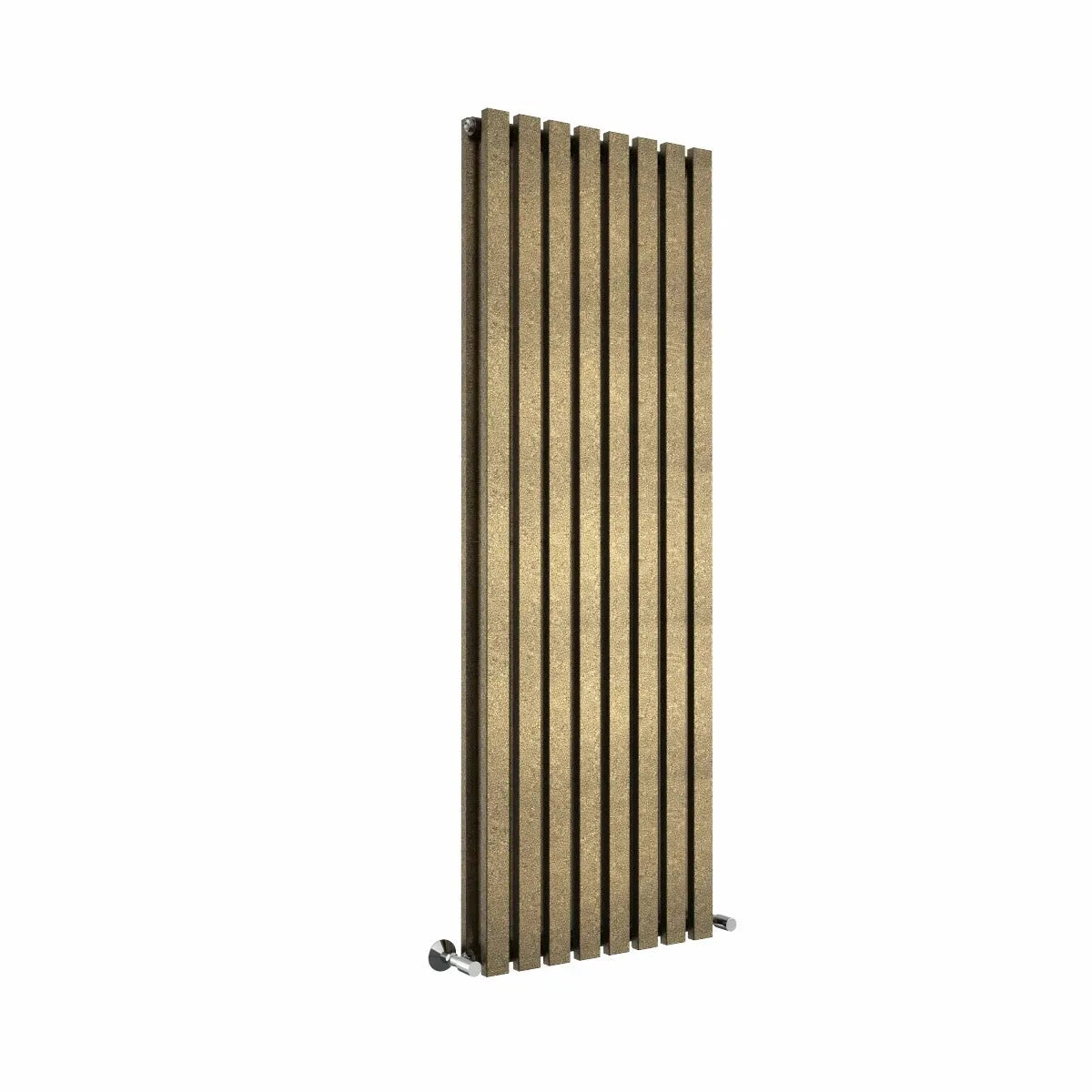 Teramo - Modern vertical flat panel radiator blackened gold