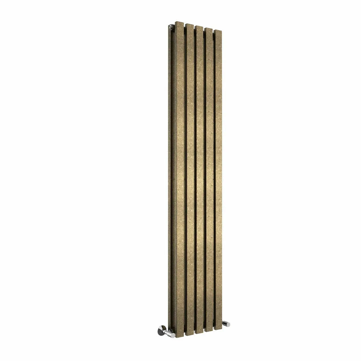 Teramo - Modern vertical flat panel radiator blackened gold