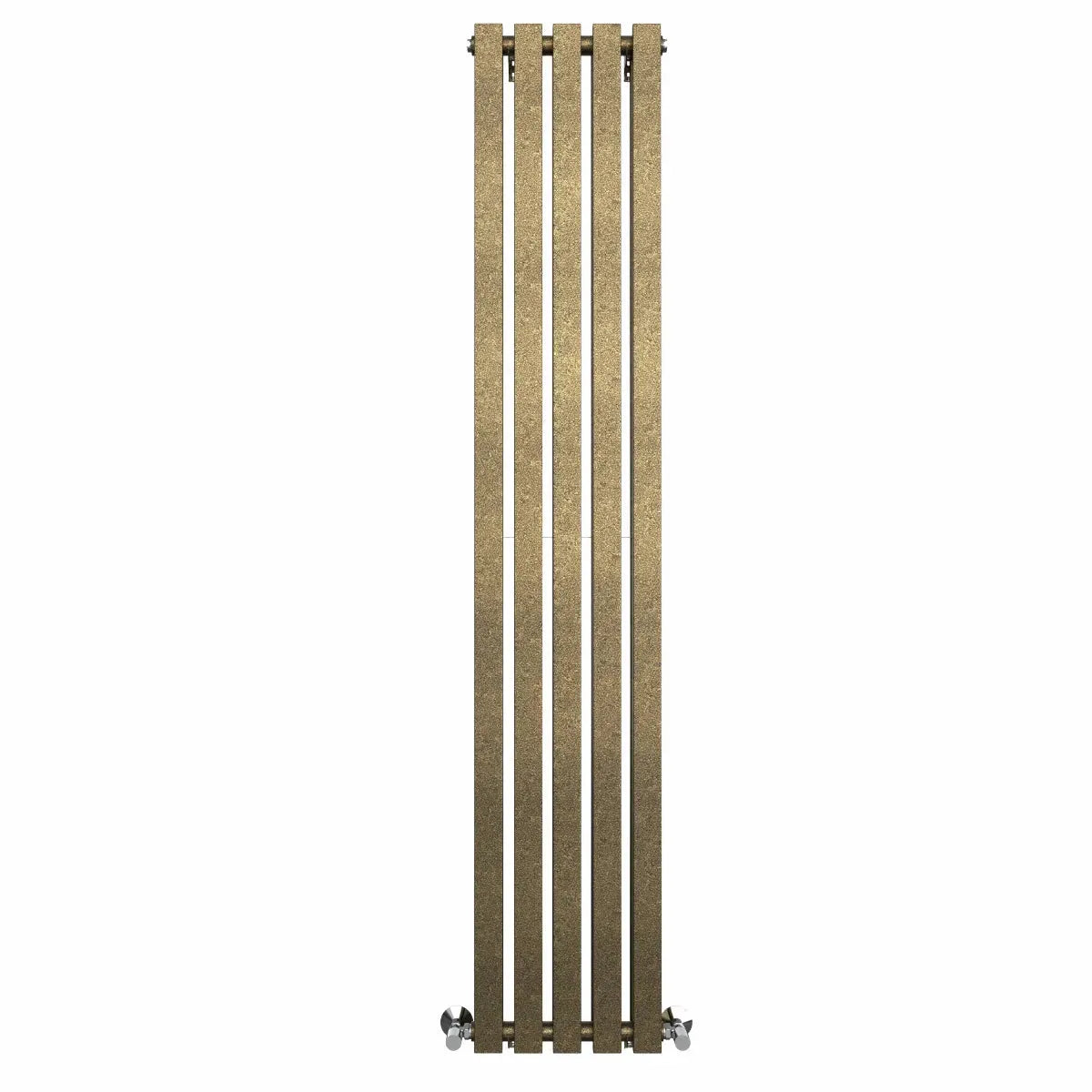 Teramo - Modern vertical flat panel radiator blackened gold