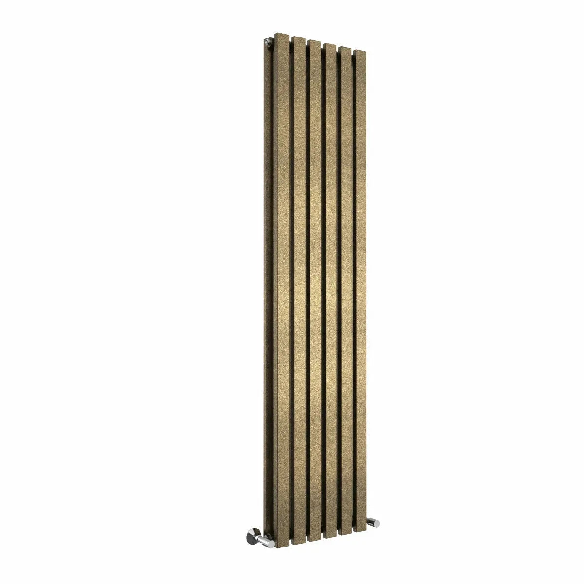 Teramo - Modern vertical flat panel radiator blackened gold