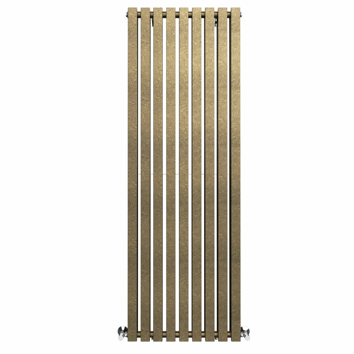 Teramo - Modern vertical flat panel radiator blackened gold