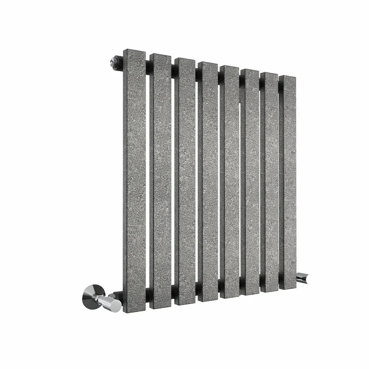 Teramo - Modern horizontal flat panel radiator blackened silver