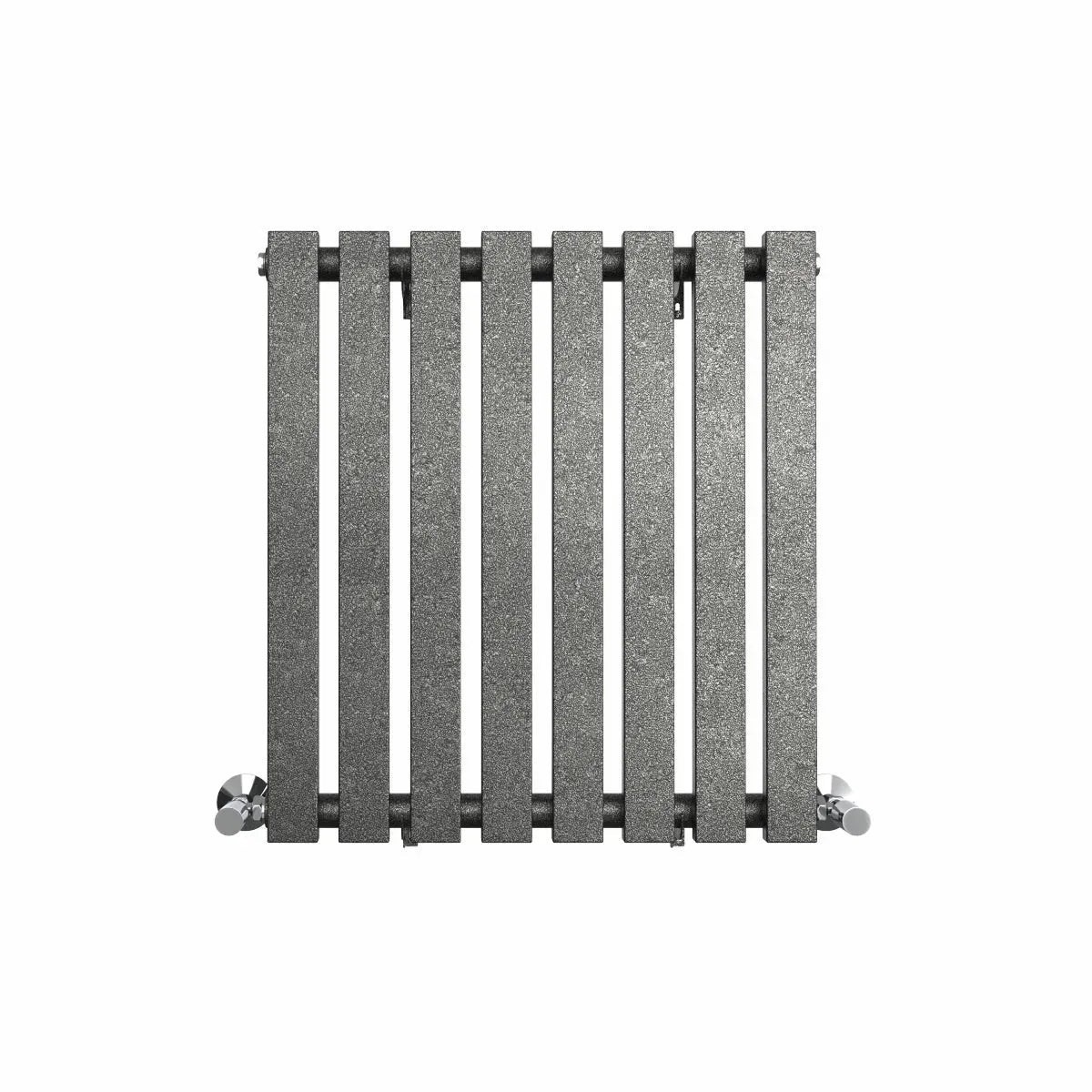 Teramo - Modern horizontal flat panel radiator blackened silver