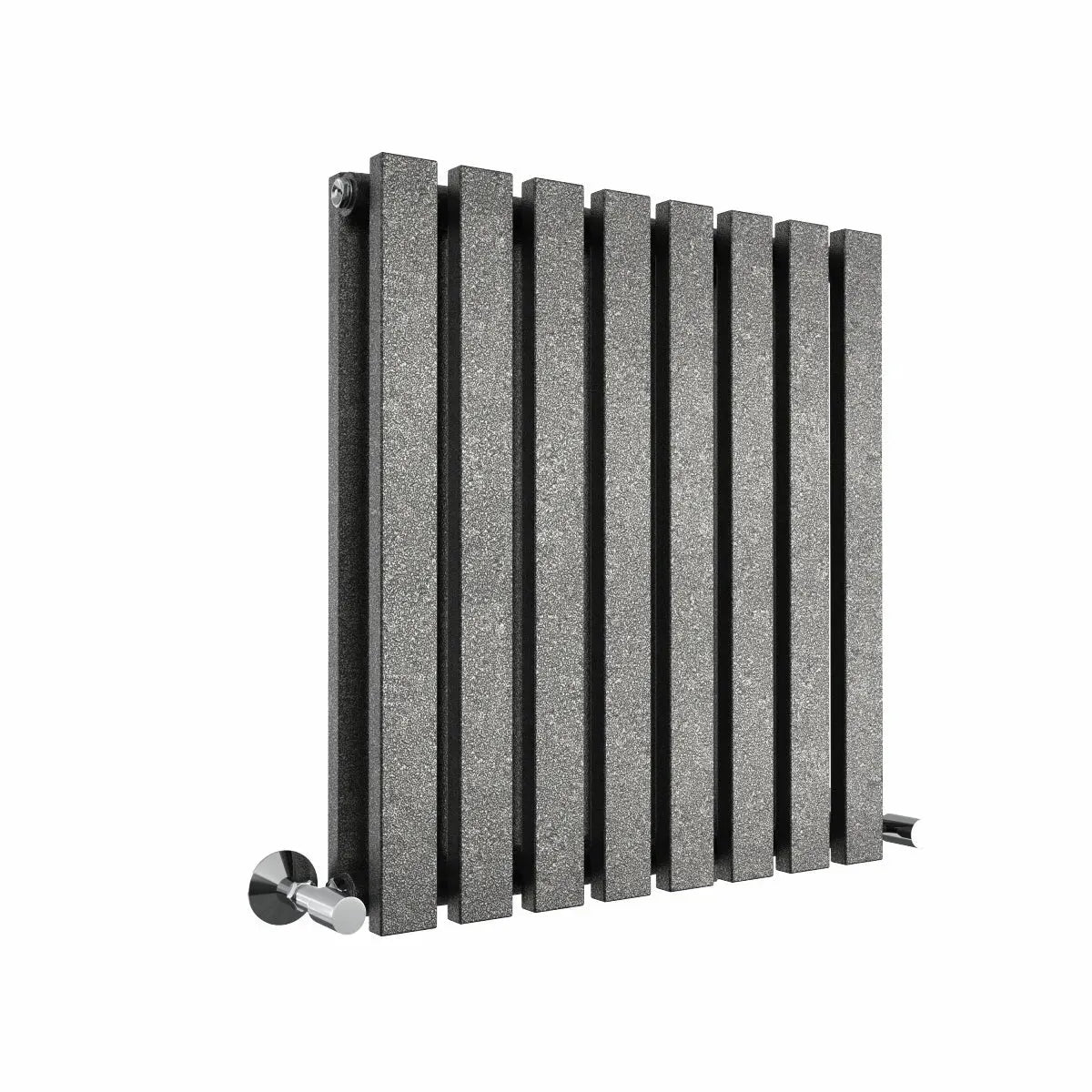 Teramo - Modern horizontal flat panel radiator blackened silver