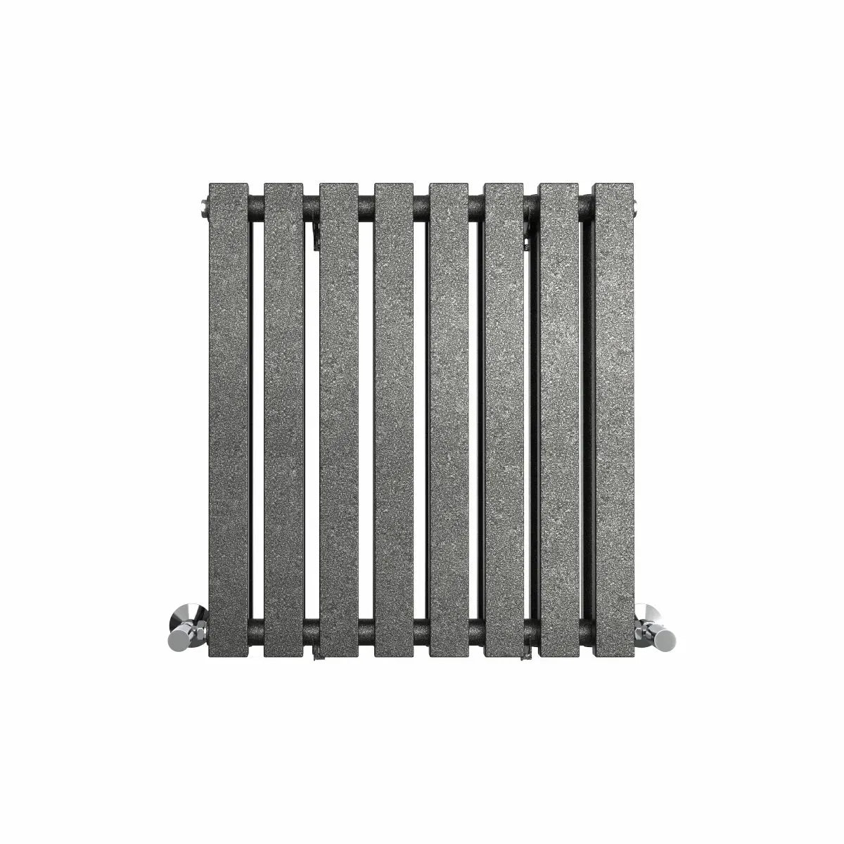 Teramo - Modern horizontal flat panel radiator blackened silver