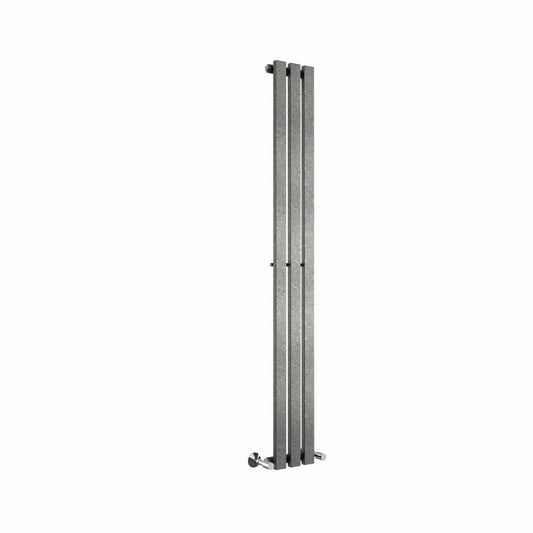 Teramo - Modern vertical flat panel radiator blackened silver