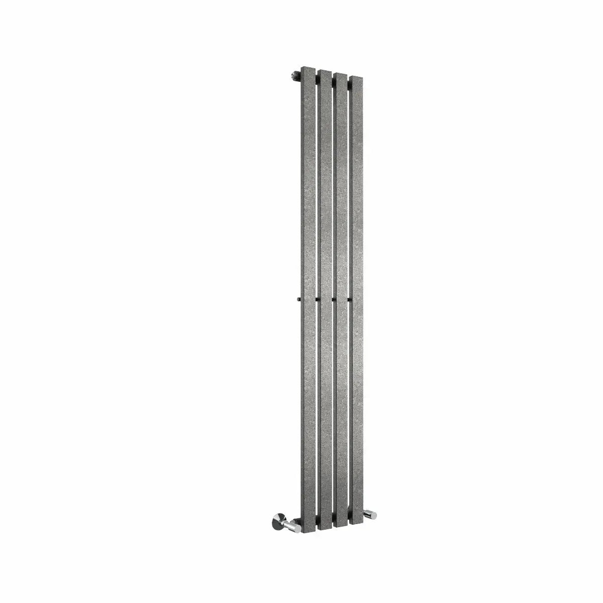 Teramo - Modern vertical flat panel radiator blackened silver