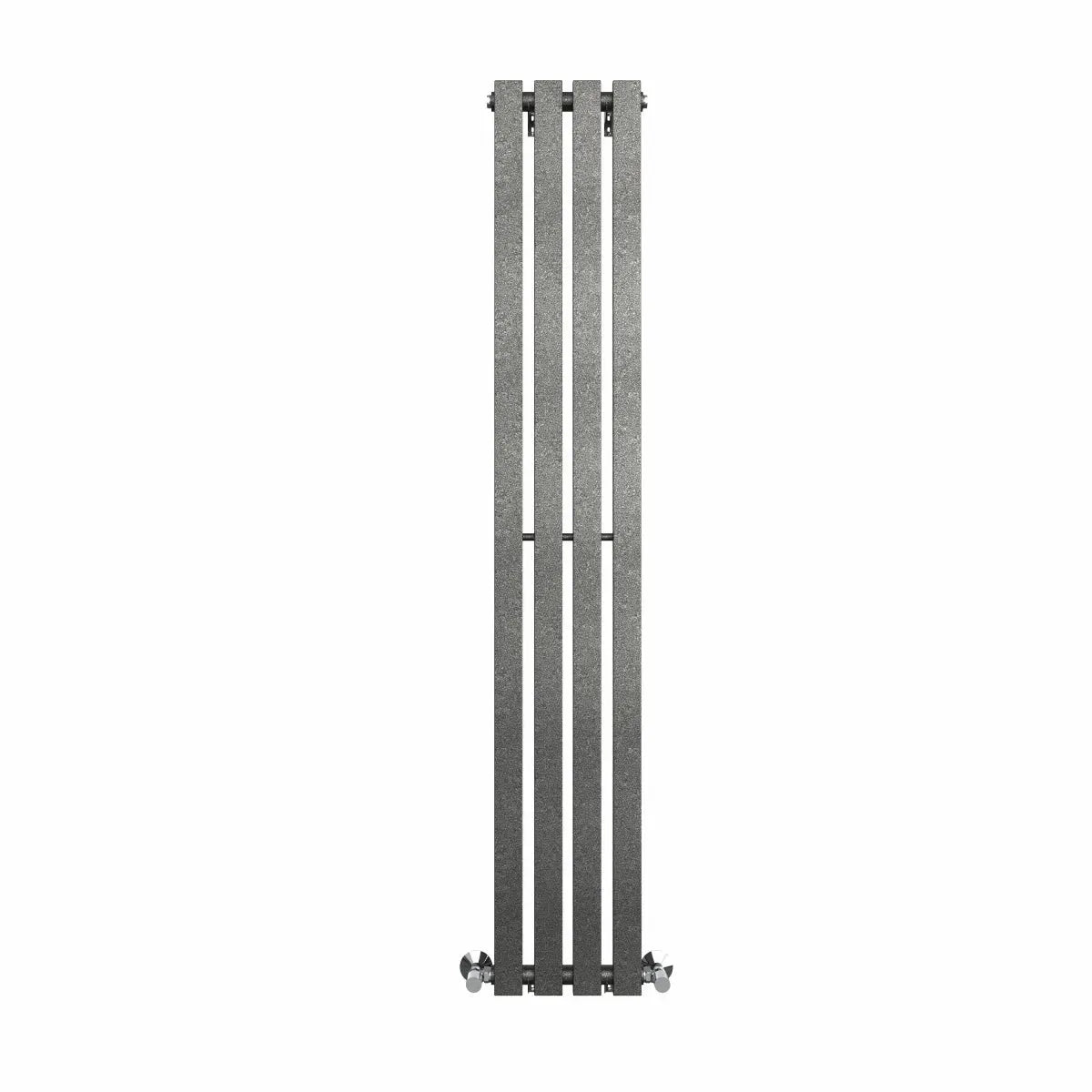 Teramo - Modern vertical flat panel radiator blackened silver