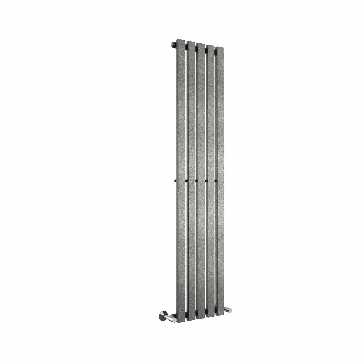 Teramo - Modern vertical flat panel radiator blackened silver