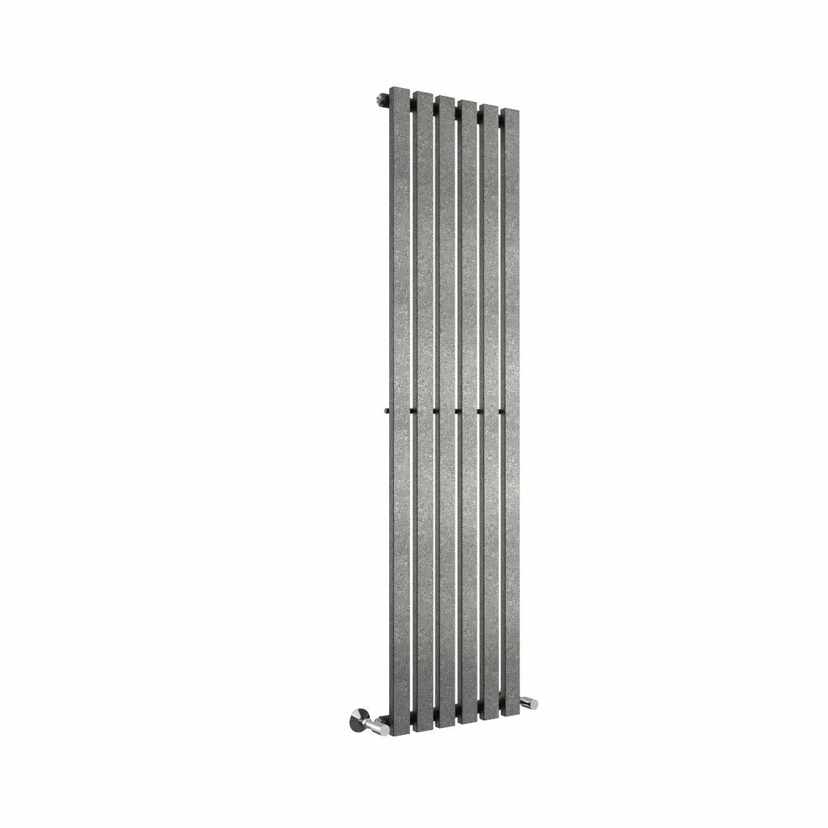 Teramo - Modern vertical flat panel radiator blackened silver