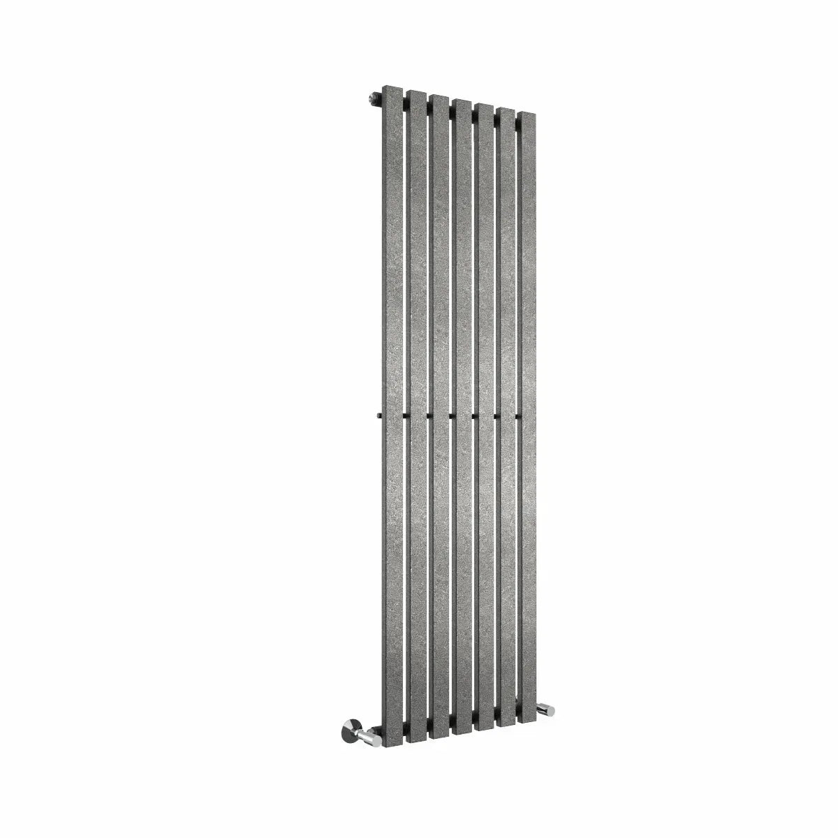 Teramo - Modern vertical flat panel radiator blackened silver