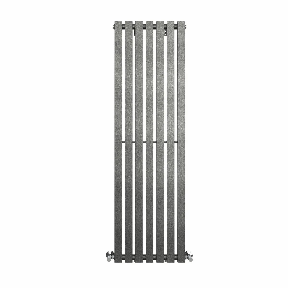 Teramo - Modern vertical flat panel radiator blackened silver