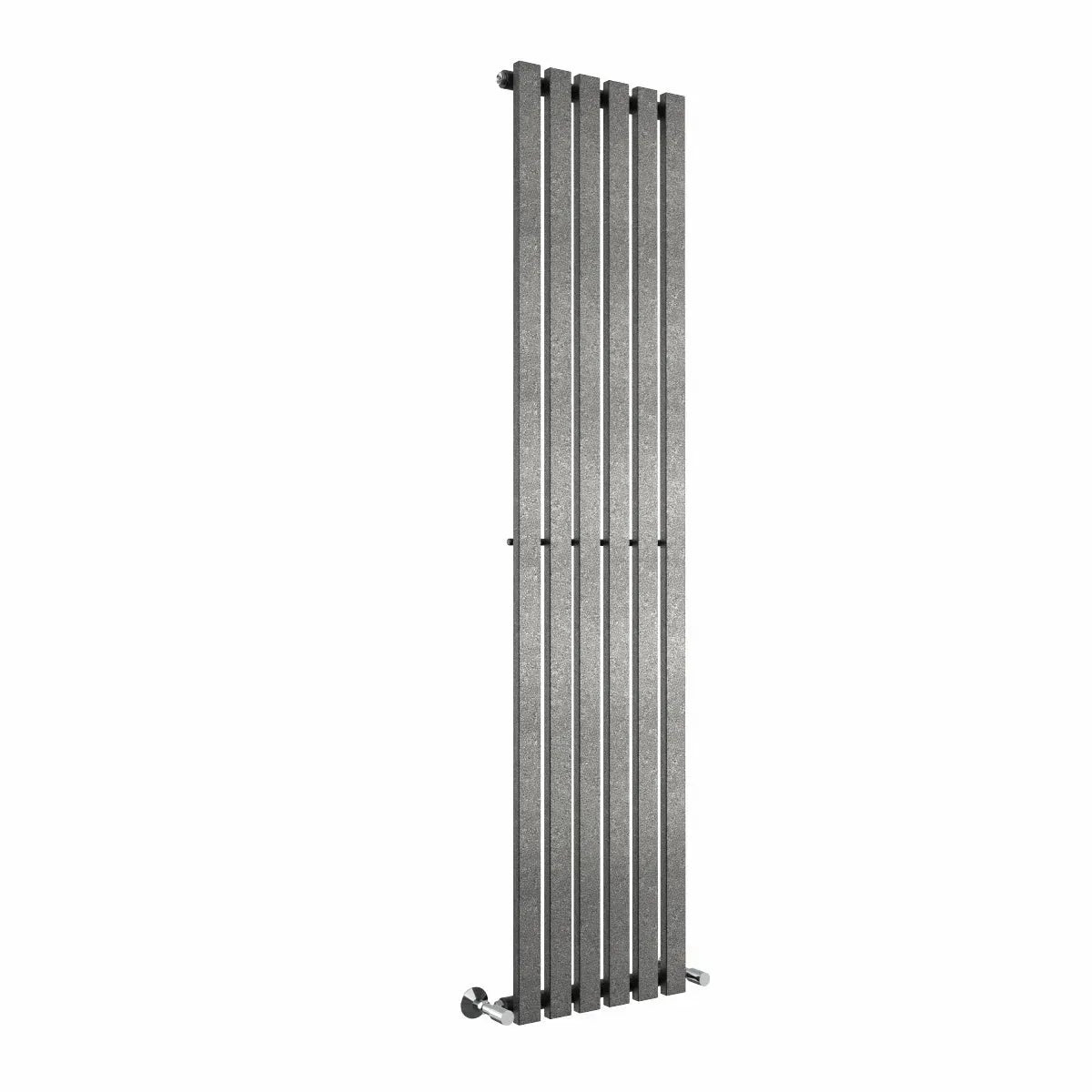 Teramo - Modern vertical flat panel radiator blackened silver