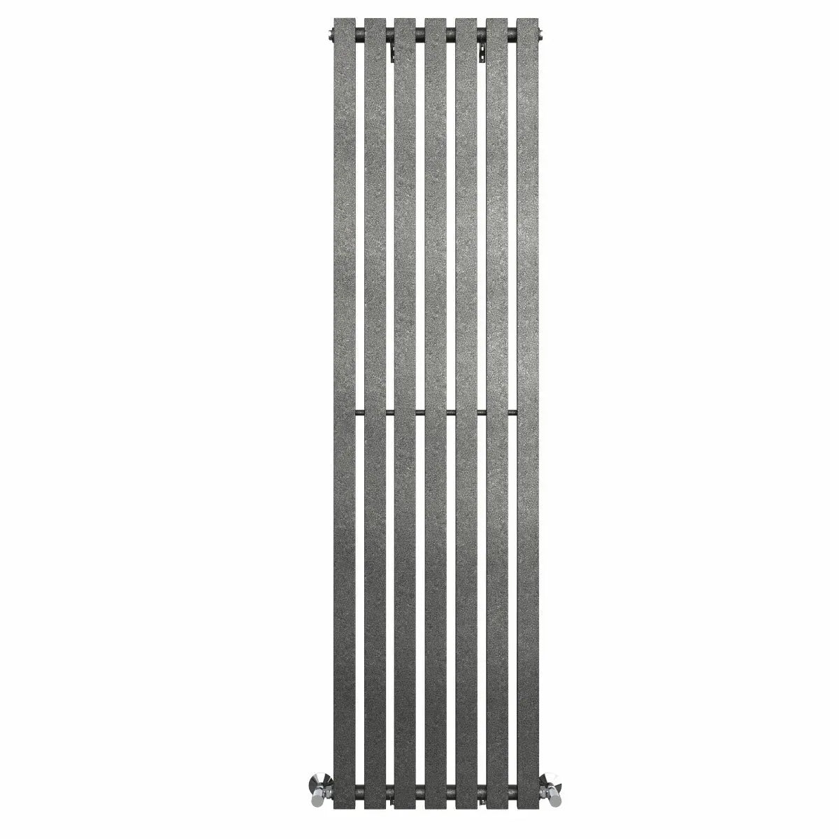 Teramo - Modern vertical flat panel radiator blackened silver