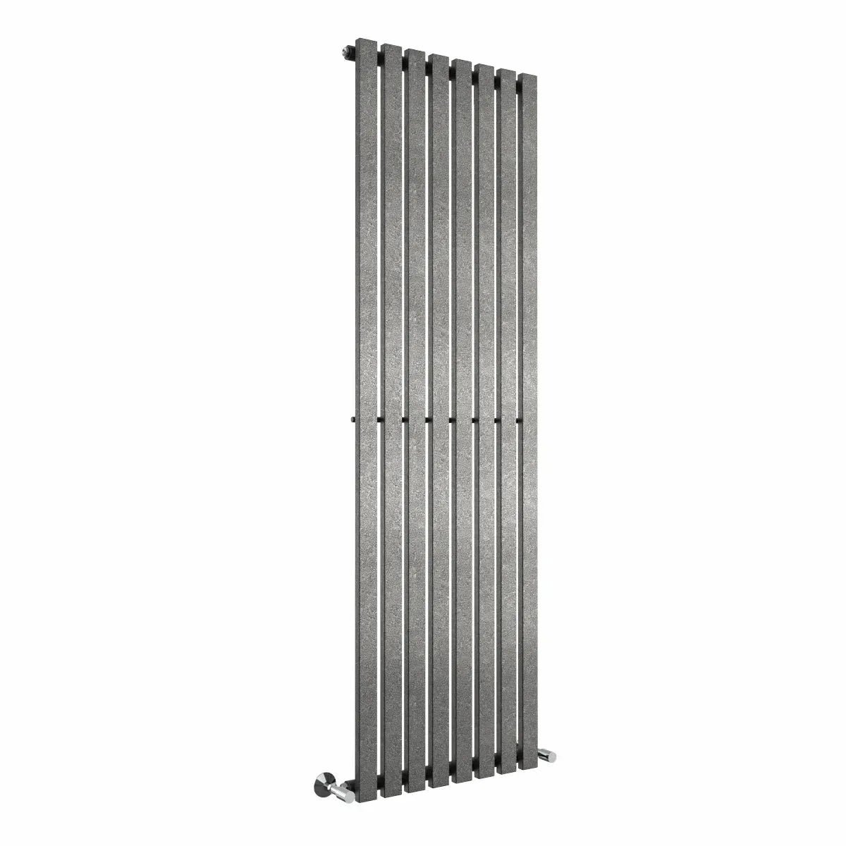 Teramo - Modern vertical flat panel radiator blackened silver