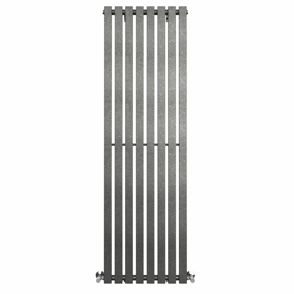 Teramo - Modern vertical flat panel radiator blackened silver