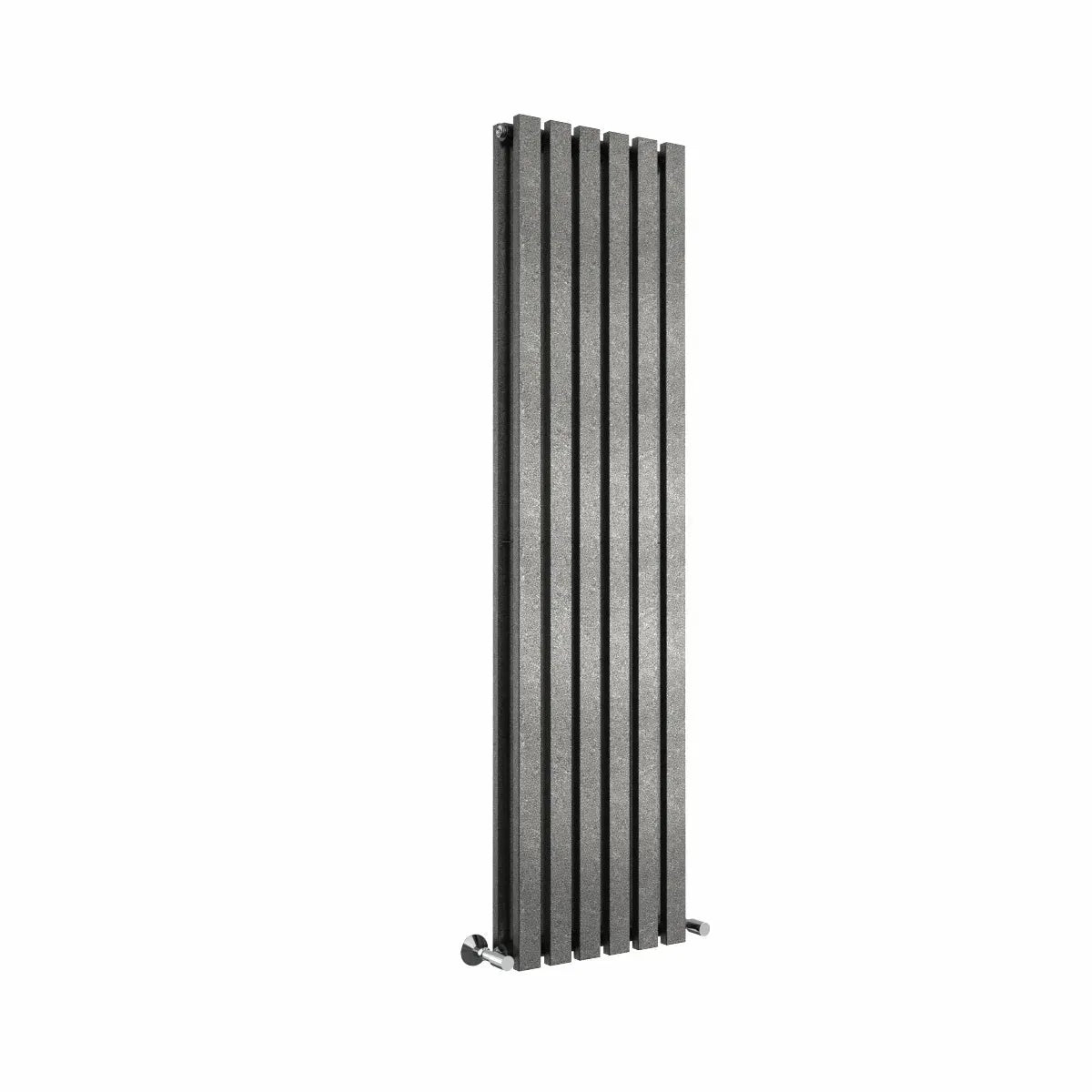 Teramo - Modern vertical flat panel radiator blackened silver