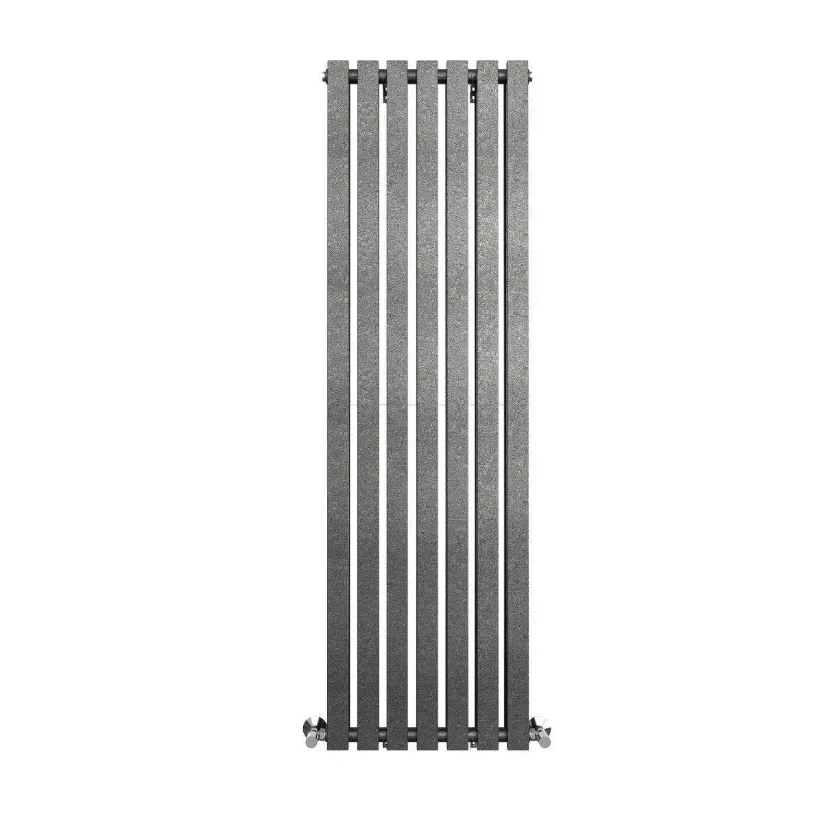 Teramo - Modern vertical flat panel radiator blackened silver