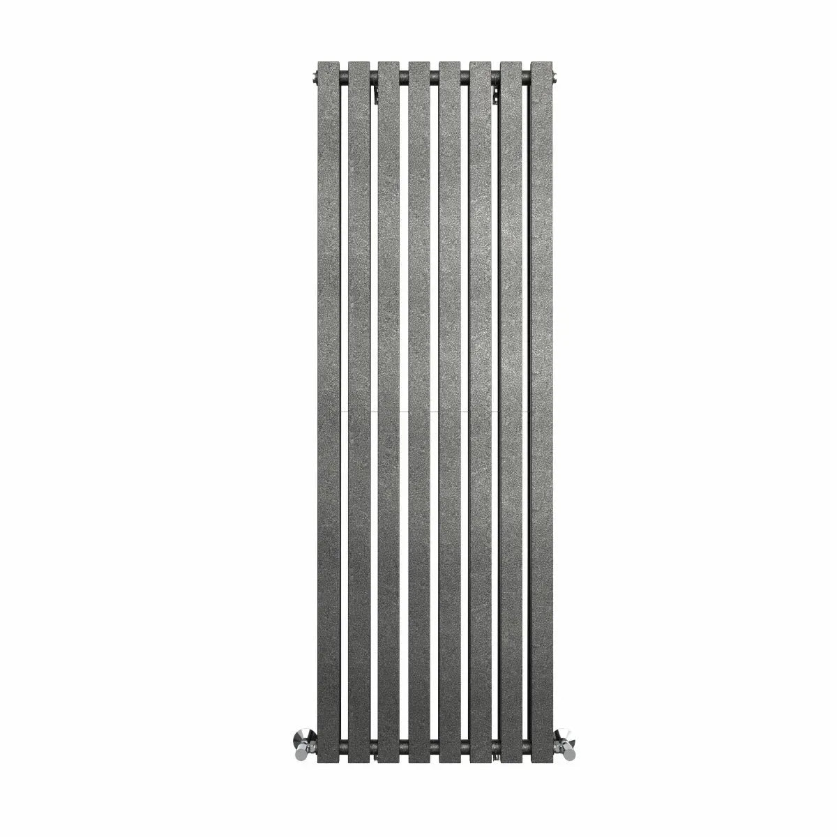 Teramo - Modern vertical flat panel radiator blackened silver