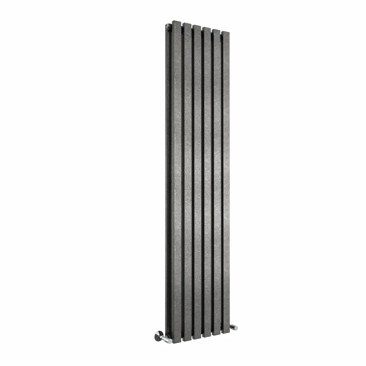 Teramo - Modern vertical flat panel radiator blackened silver