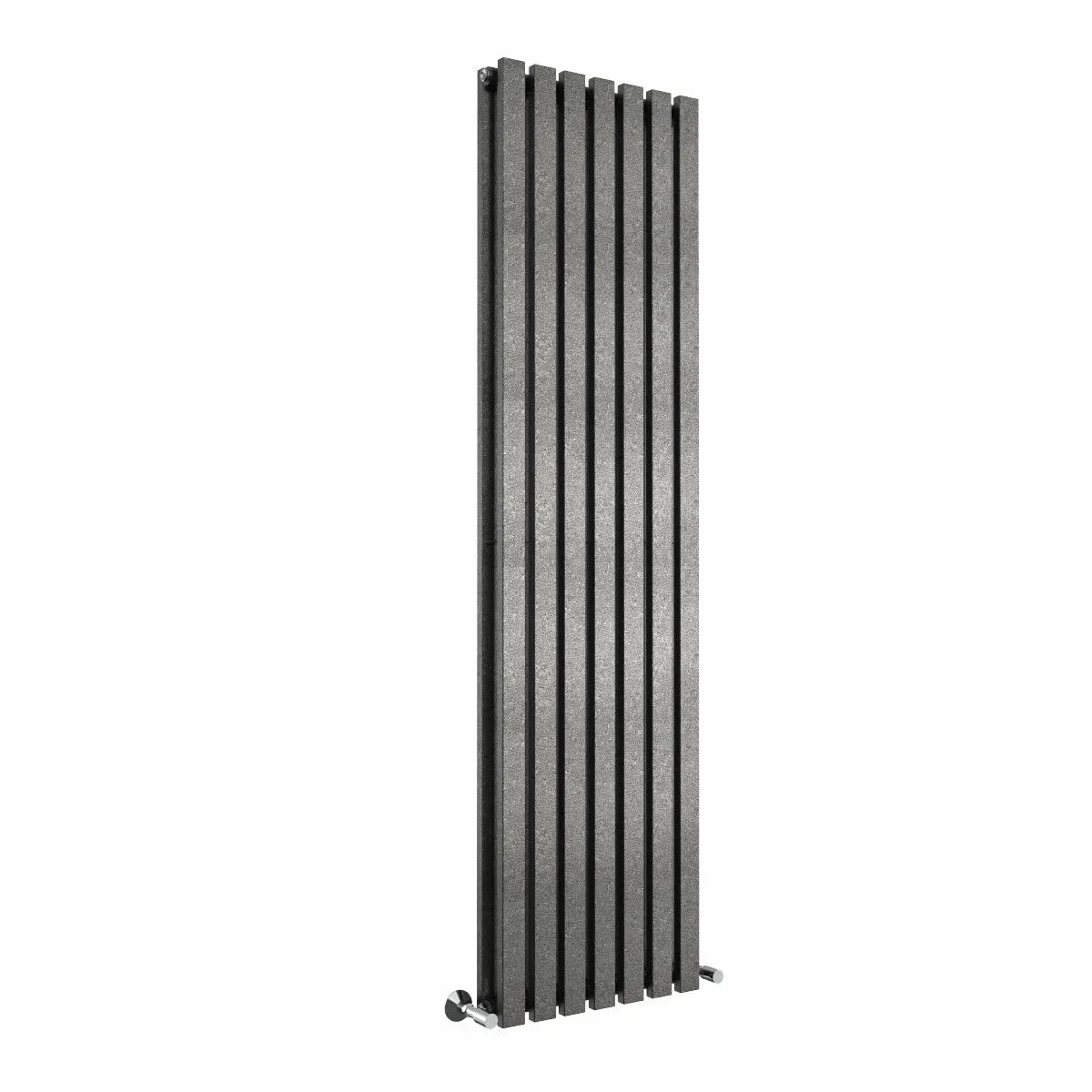 Teramo - Modern vertical flat panel radiator blackened silver