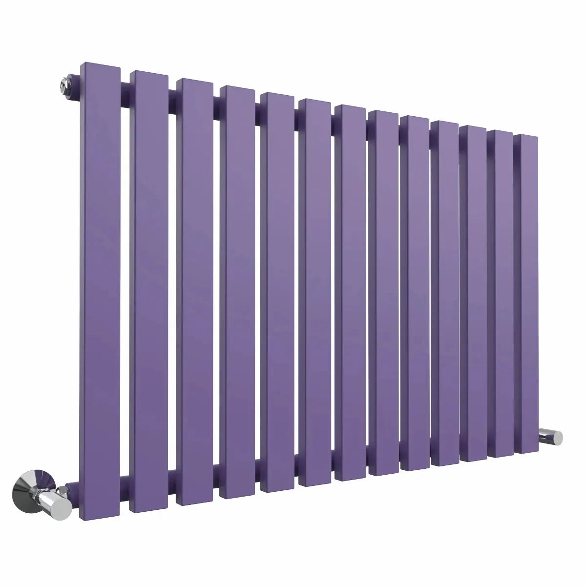 Teramo - Modern horizontal flat panel radiator blue lilac