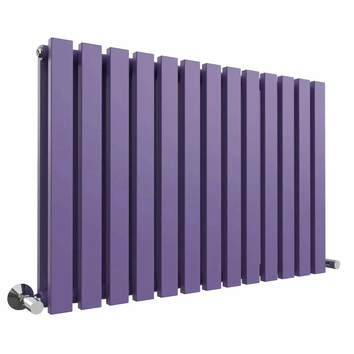 Teramo - Modern horizontal flat panel radiator blue lilac