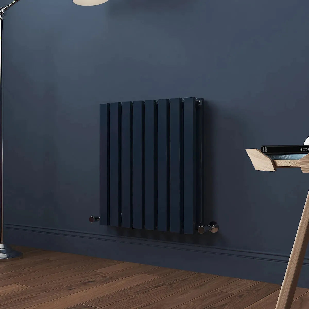 Teramo - Modern horizontal flat panel radiator sapphire blue