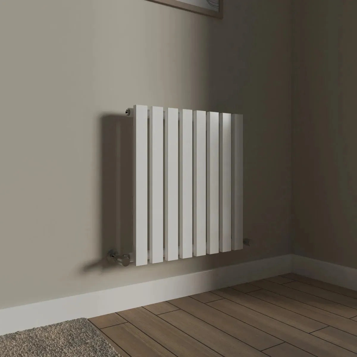 Teramo - Modern horizontal flat panel radiator white