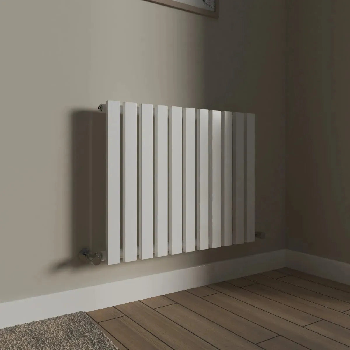 Teramo - Modern horizontal flat panel radiator white