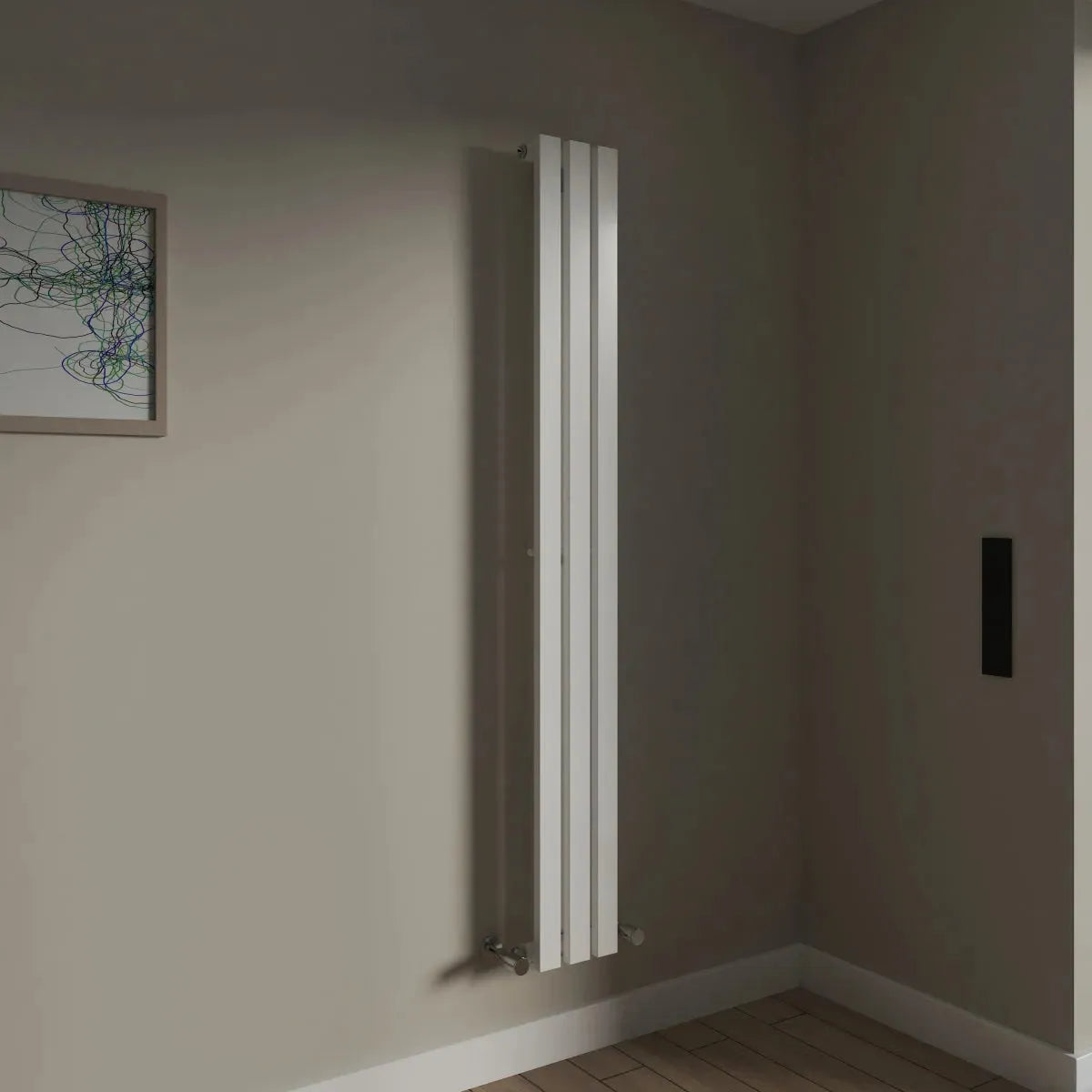 Teramo - Modern vertical flat panel radiator white