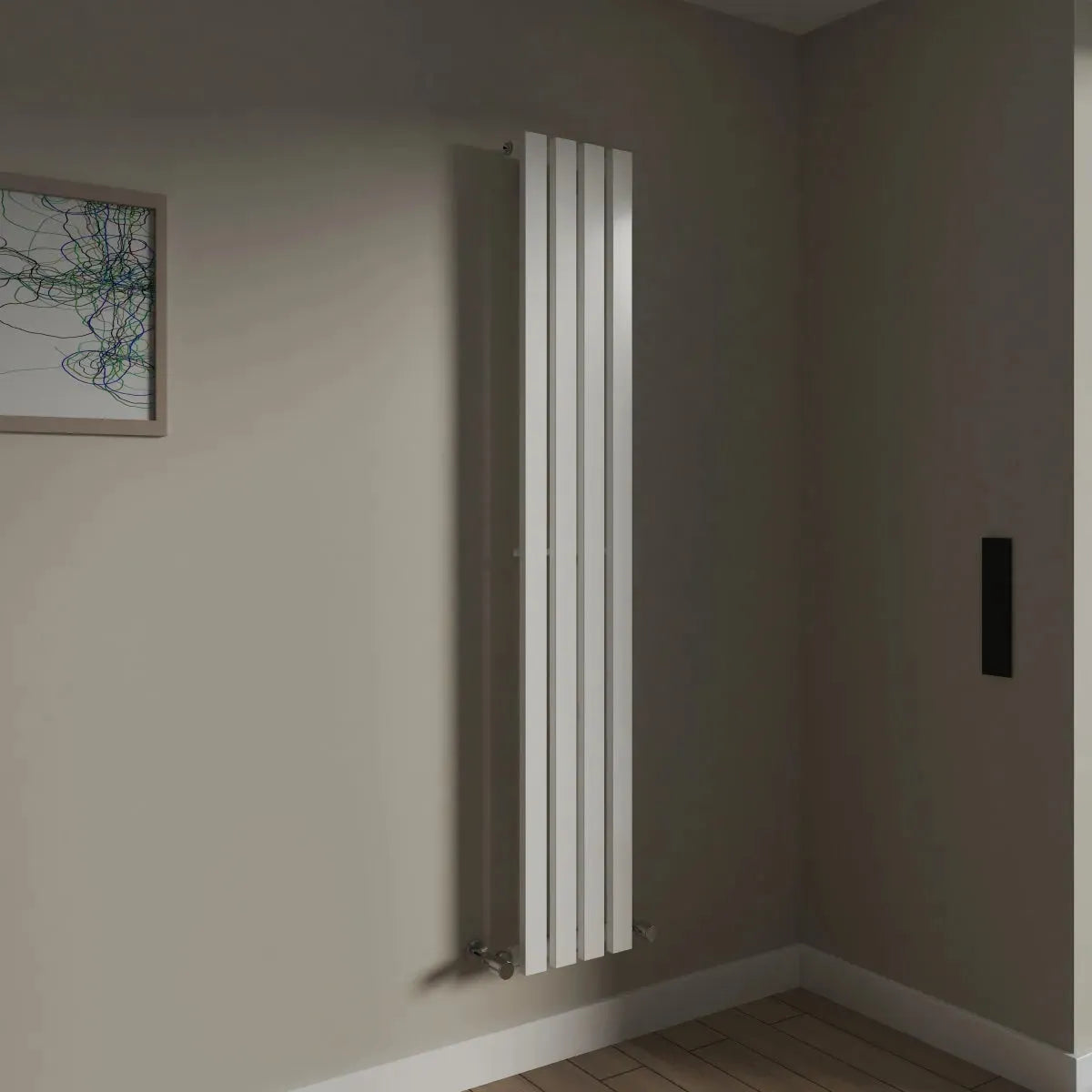 Teramo - Modern vertical flat panel radiator white