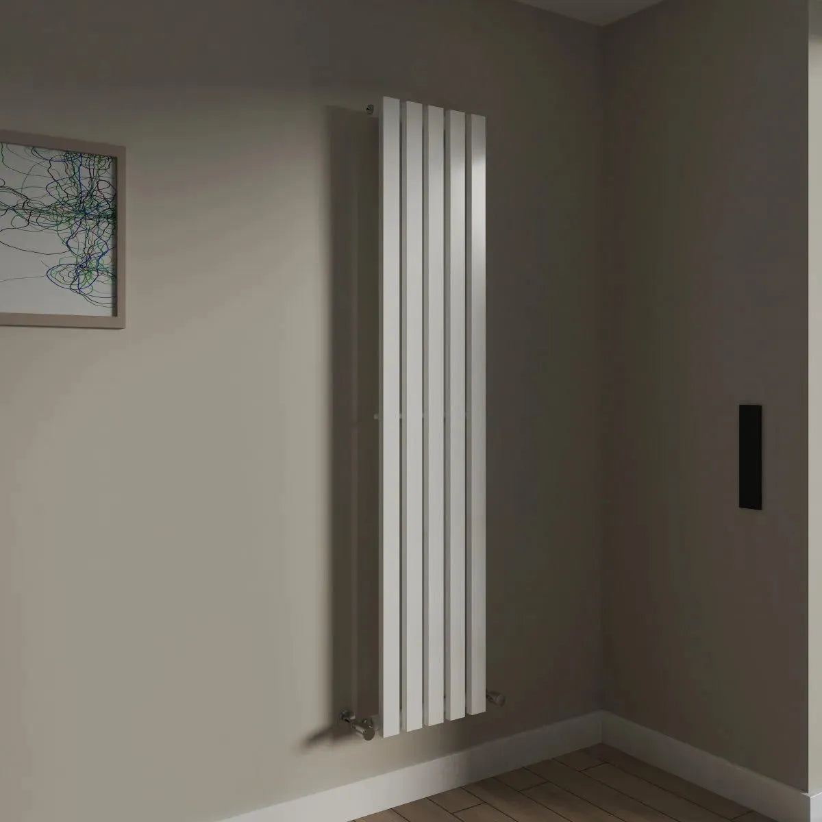 Teramo - Modern vertical flat panel radiator white