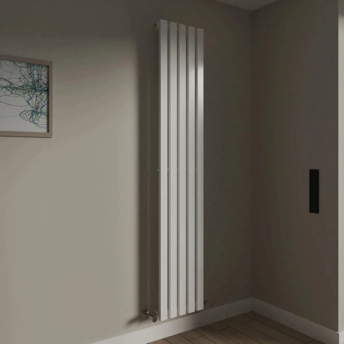 Teramo - Modern vertical flat panel radiator white