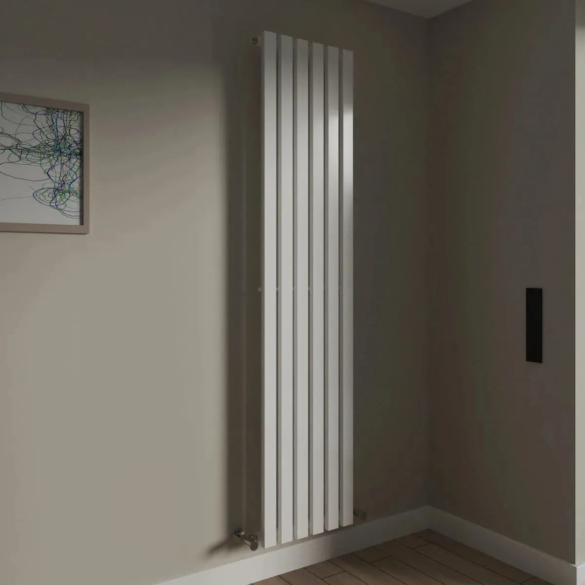 Teramo - Modern vertical flat panel radiator white