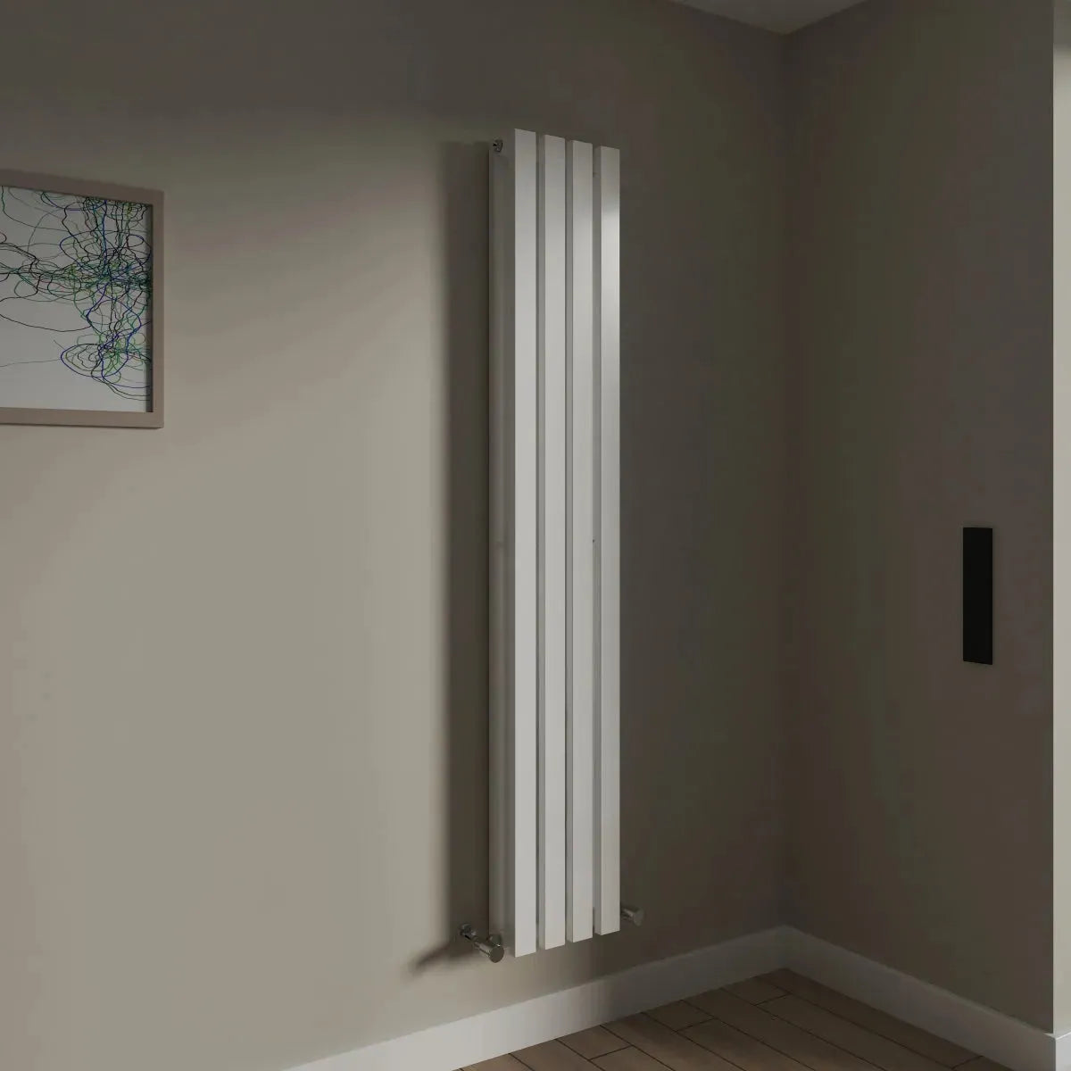 Teramo - Modern vertical flat panel radiator white