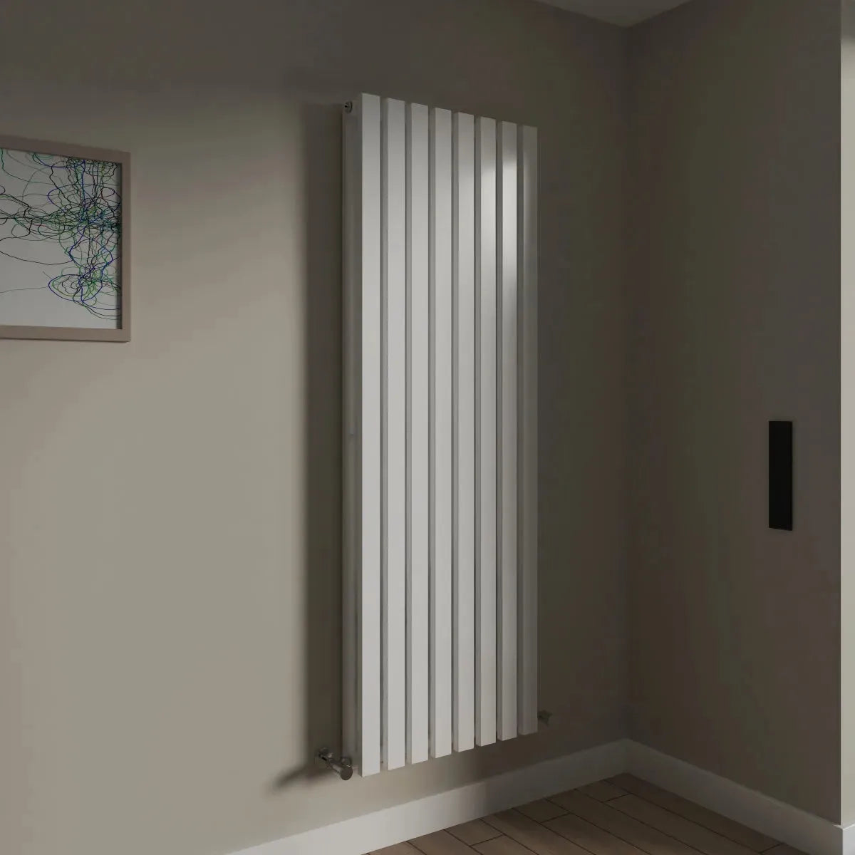 Teramo - Modern vertical flat panel radiator white