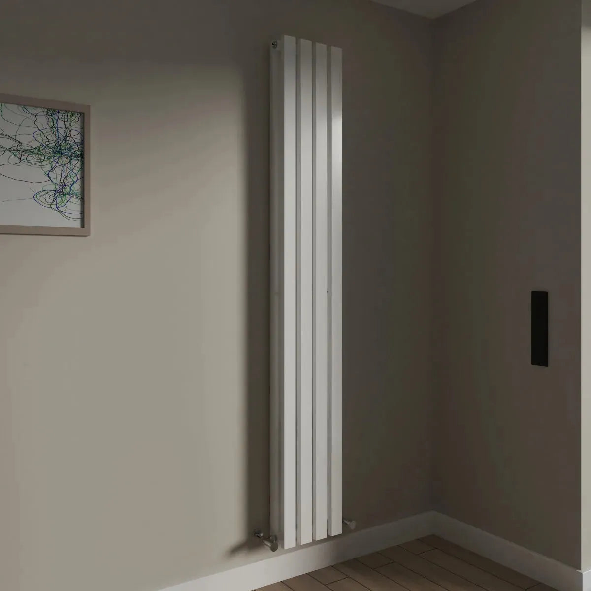 Teramo - Modern vertical flat panel radiator white