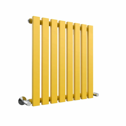 Teramo - Modern horizontal flat panel radiator zinc yellow