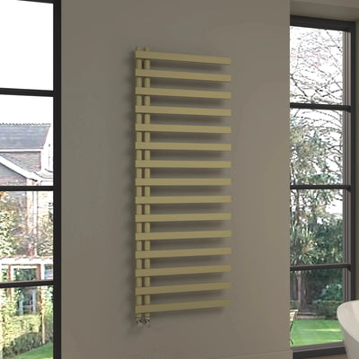 Belluno - Designer heated towel rail brushed brass - Warmthology