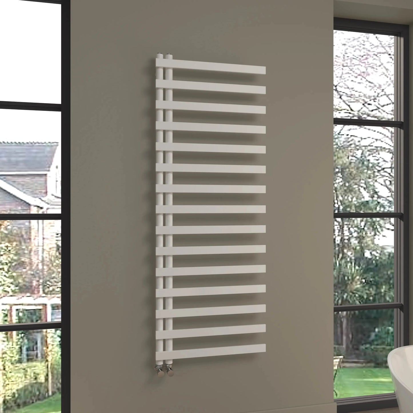 Belluno - Designer heated towel rail white - Warmthology