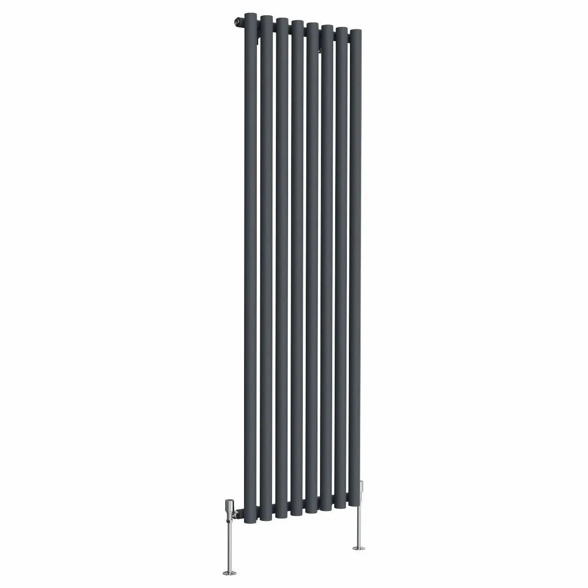 Comiso - Modern vertical round tube radiator anthracite - Warmthology